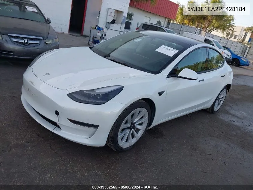 5YJ3E1EA2PF428184 2023 Tesla Model 3 Rear-Wheel Drive