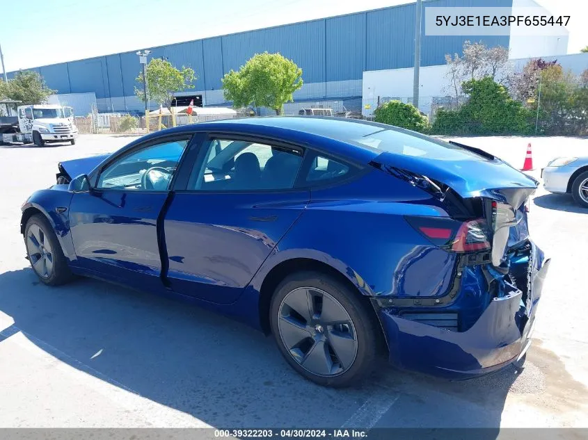 5YJ3E1EA3PF655447 2023 Tesla Model 3 Rear-Wheel Drive