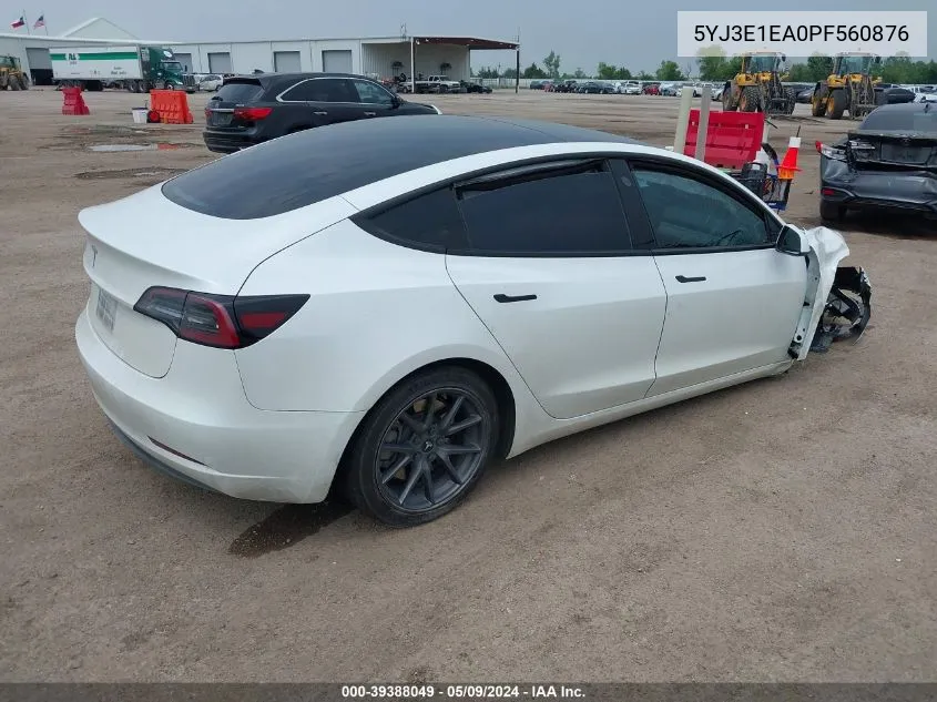 5YJ3E1EA0PF560876 2023 Tesla Model 3 Rear-Wheel Drive