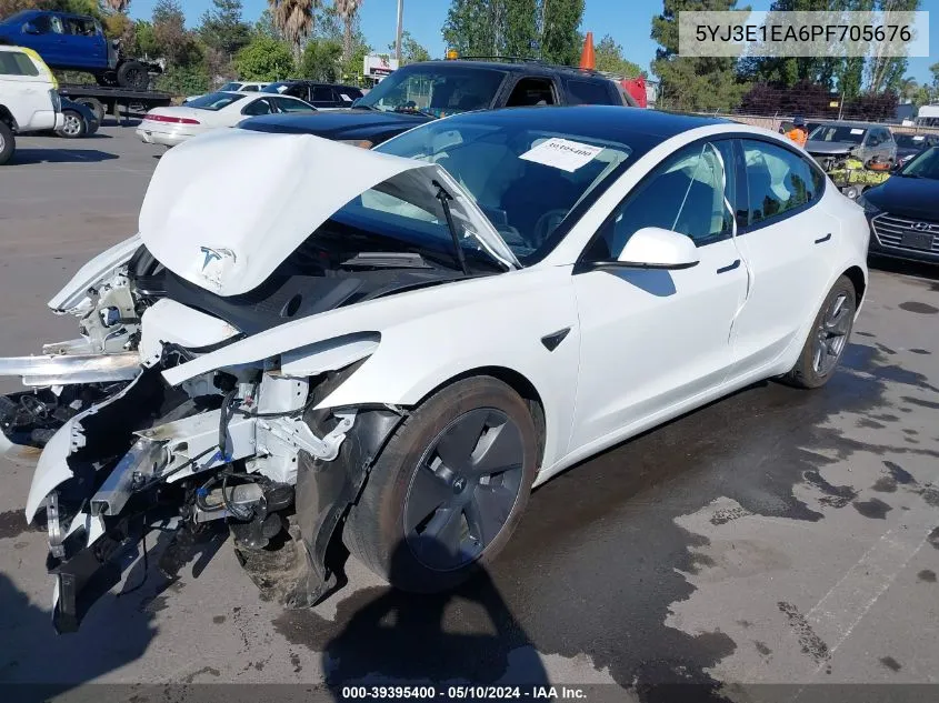 2023 Tesla Model 3 Rear-Wheel Drive VIN: 5YJ3E1EA6PF705676 Lot: 39395400