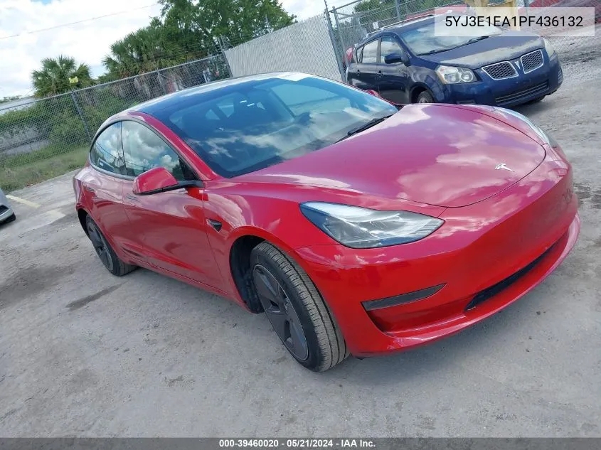 2023 Tesla Model 3 Rear-Wheel Drive VIN: 5YJ3E1EA1PF436132 Lot: 39460020