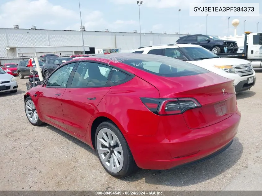 5YJ3E1EA3PF384373 2023 Tesla Model 3 Rear-Wheel Drive