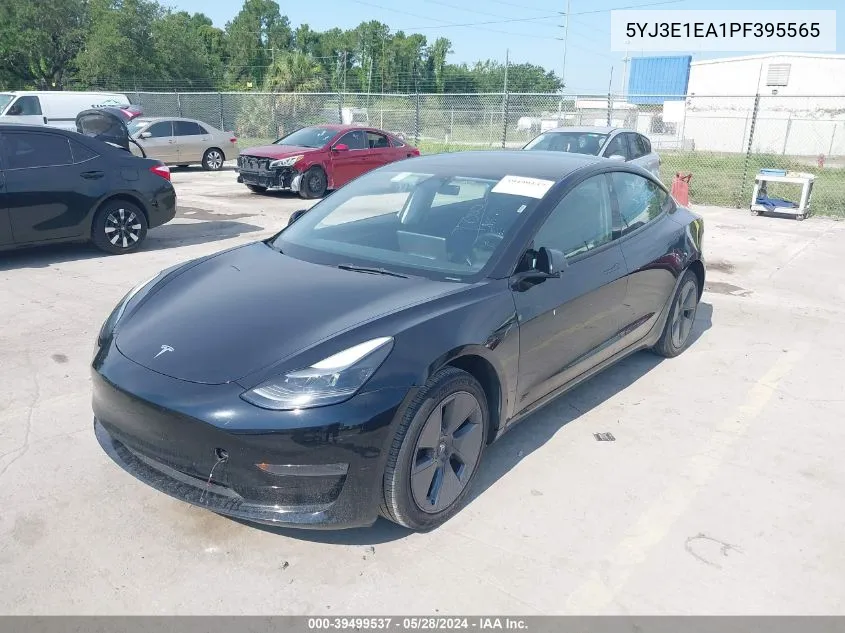 2023 Tesla Model 3 Rear-Wheel Drive VIN: 5YJ3E1EA1PF395565 Lot: 39499537