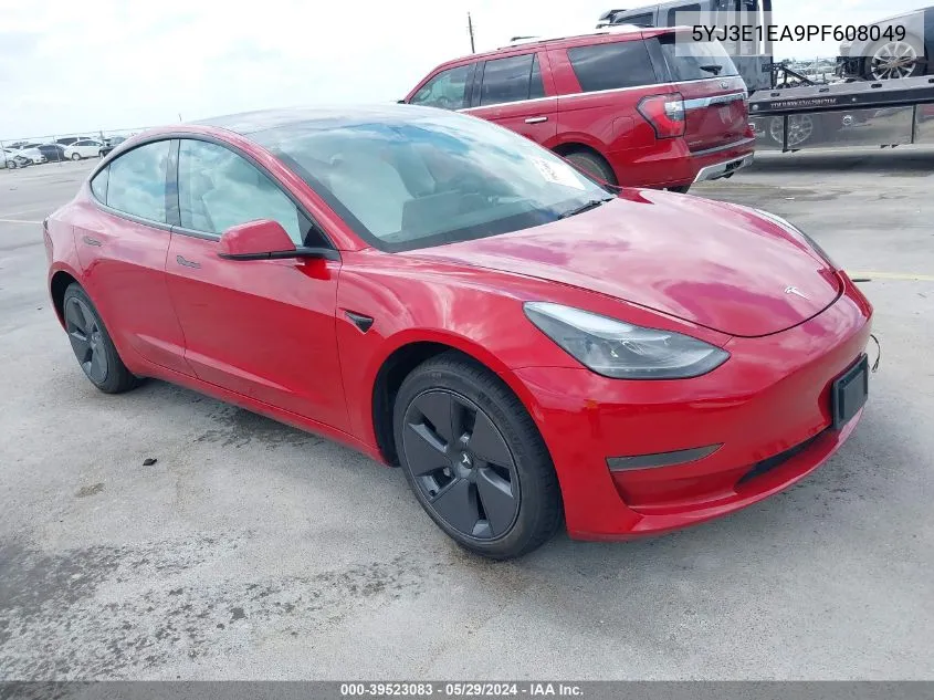 2023 Tesla Model 3 Rear-Wheel Drive VIN: 5YJ3E1EA9PF608049 Lot: 39523083