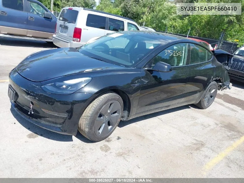 2023 Tesla Model 3 Rear-Wheel Drive VIN: 5YJ3E1EA5PF660410 Lot: 39525027