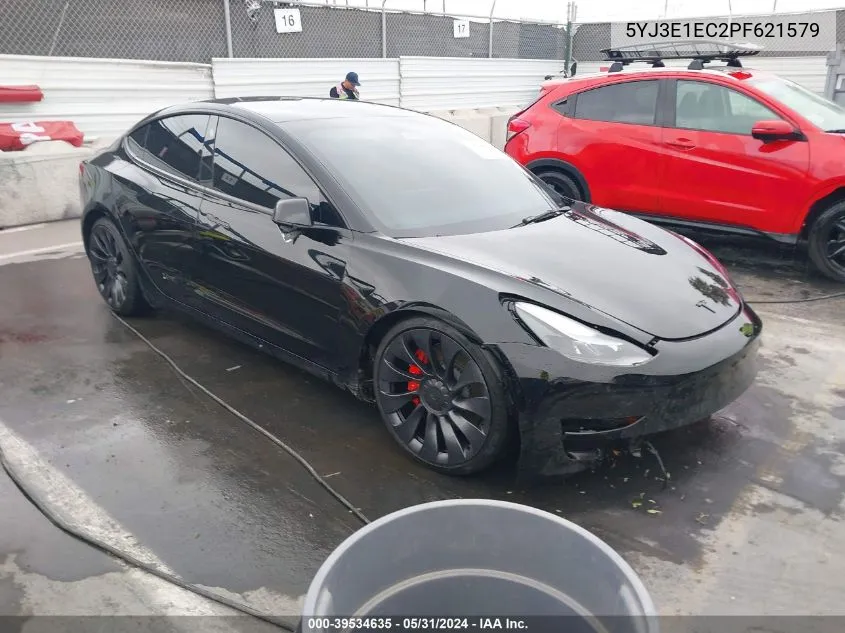 2023 Tesla Model 3 Performance Dual Motor All-Wheel Drive VIN: 5YJ3E1EC2PF621579 Lot: 39534635