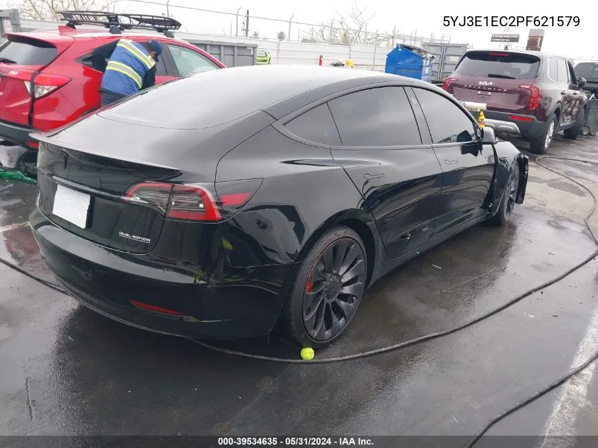 2023 Tesla Model 3 Performance Dual Motor All-Wheel Drive VIN: 5YJ3E1EC2PF621579 Lot: 39534635