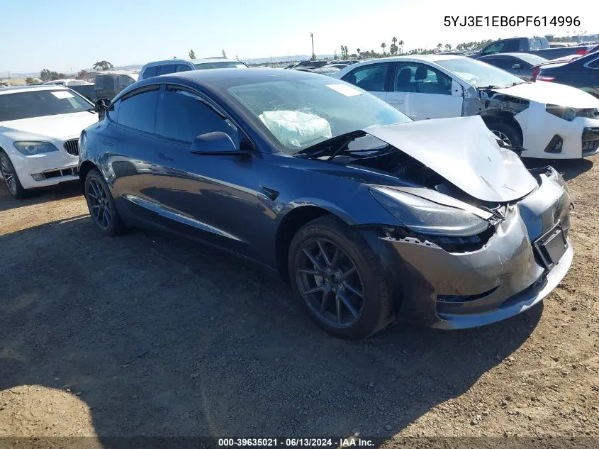 2023 Tesla Model 3 Long Range Dual Motor All-Wheel Drive VIN: 5YJ3E1EB6PF614996 Lot: 39635021