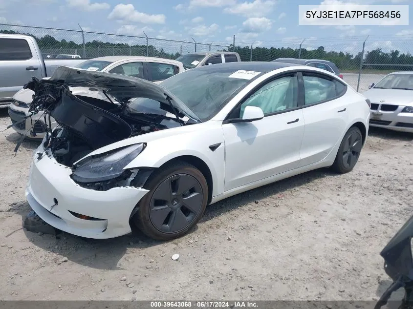 5YJ3E1EA7PF568456 2023 Tesla Model 3 Rear-Wheel Drive