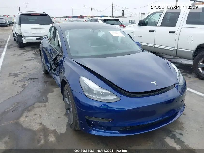 2023 Tesla Model 3 Rear-Wheel Drive VIN: 5YJ3E1EAXPF710329 Lot: 39656069