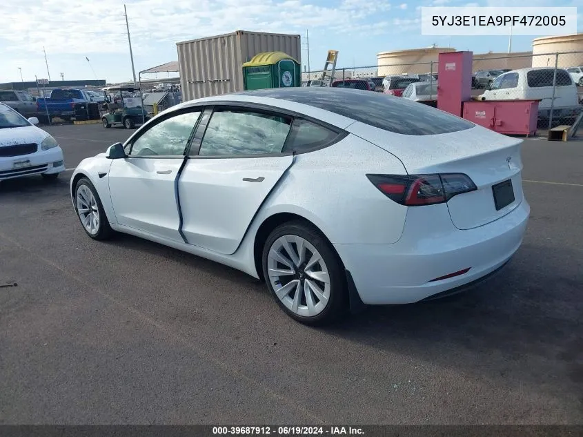 5YJ3E1EA9PF472005 2023 Tesla Model 3 Rear-Wheel Drive