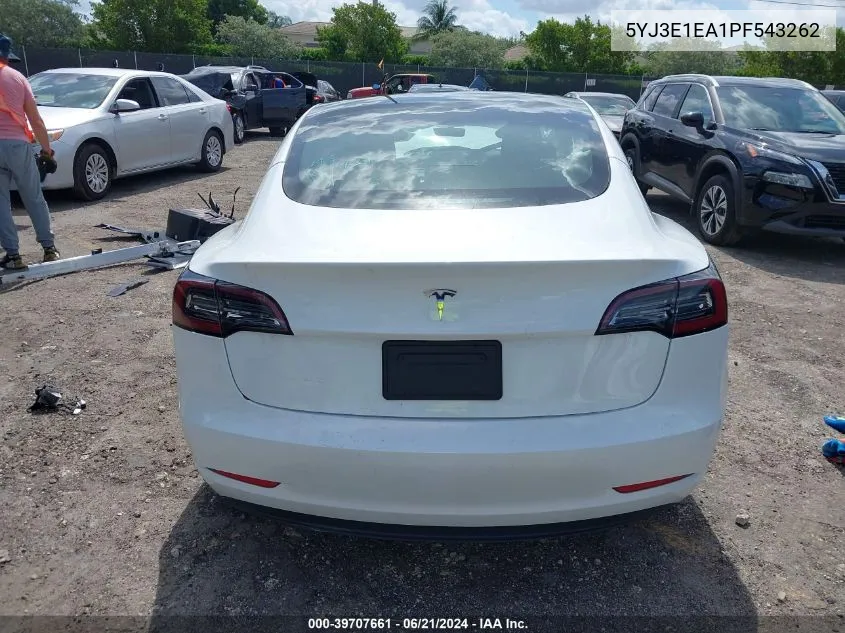 5YJ3E1EA1PF543262 2023 Tesla Model 3 Rear-Wheel Drive