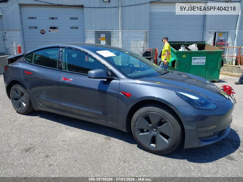 2023 Tesla Model 3 Rear-Wheel Drive VIN: 5YJ3E1EA5PF404218 Lot: 39759206