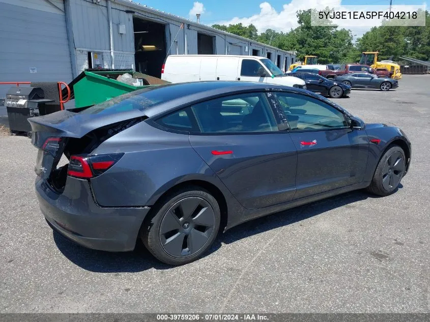 5YJ3E1EA5PF404218 2023 Tesla Model 3 Rear-Wheel Drive