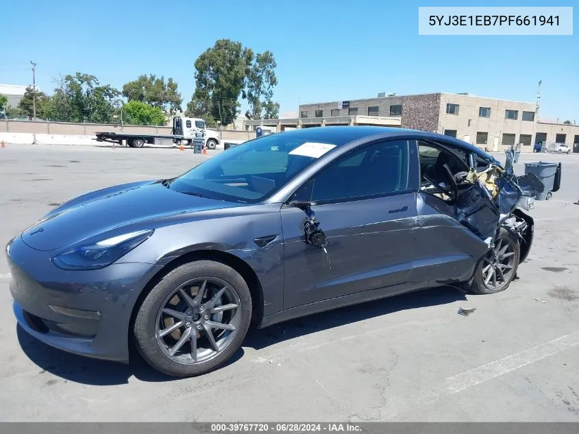 2023 Tesla Model 3 Long Range Dual Motor All-Wheel Drive VIN: 5YJ3E1EB7PF661941 Lot: 39767720