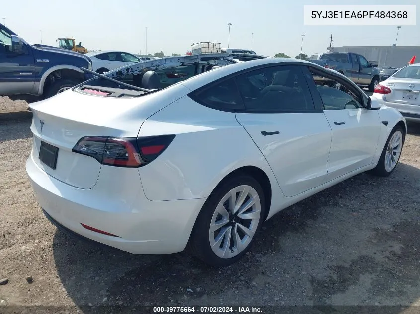 2023 Tesla Model 3 Rear-Wheel Drive VIN: 5YJ3E1EA6PF484368 Lot: 39775664