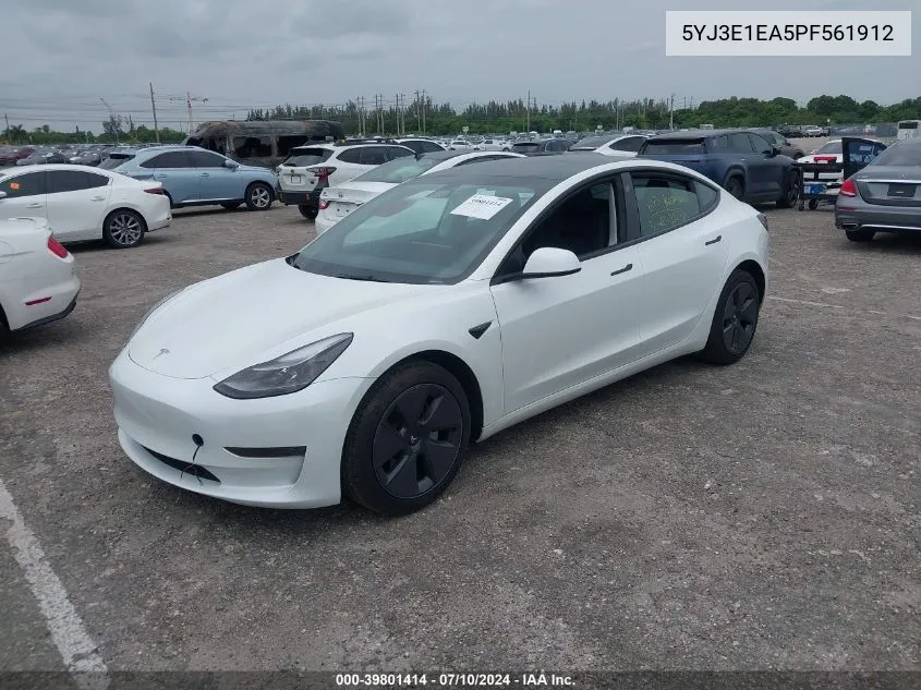 5YJ3E1EA5PF561912 2023 Tesla Model 3 Rear-Wheel Drive