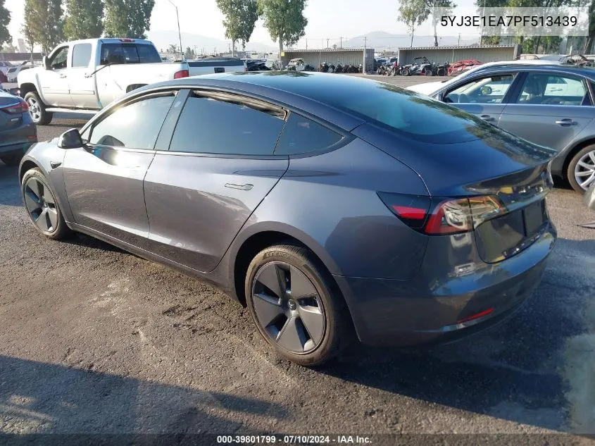 5YJ3E1EA7PF513439 2023 Tesla Model 3 Rear-Wheel Drive