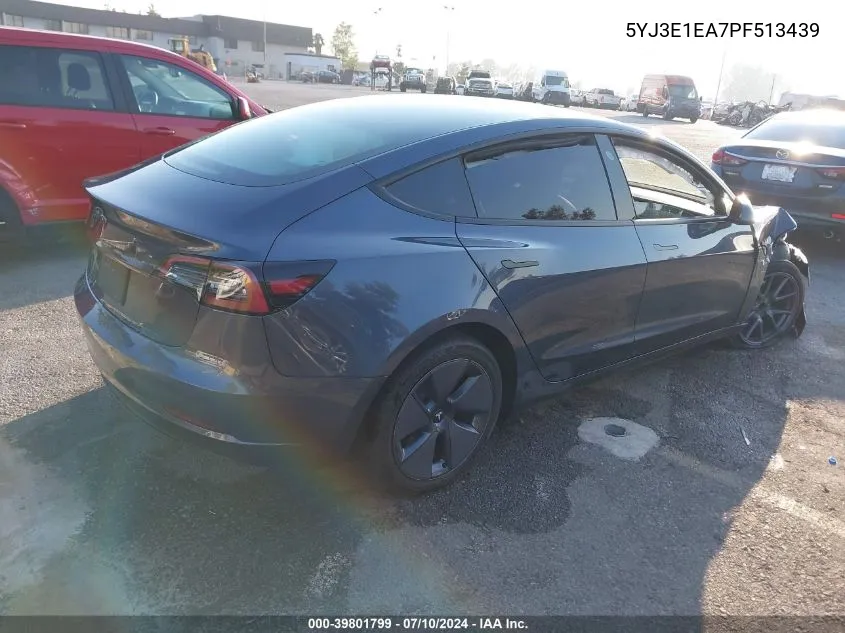 5YJ3E1EA7PF513439 2023 Tesla Model 3 Rear-Wheel Drive