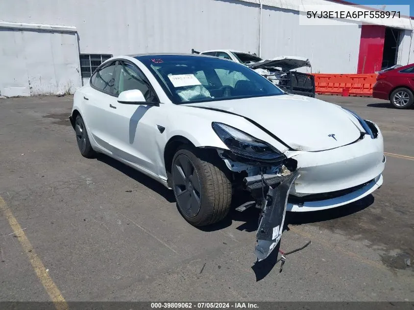 2023 Tesla Model 3 Rear-Wheel Drive VIN: 5YJ3E1EA6PF558971 Lot: 39809062