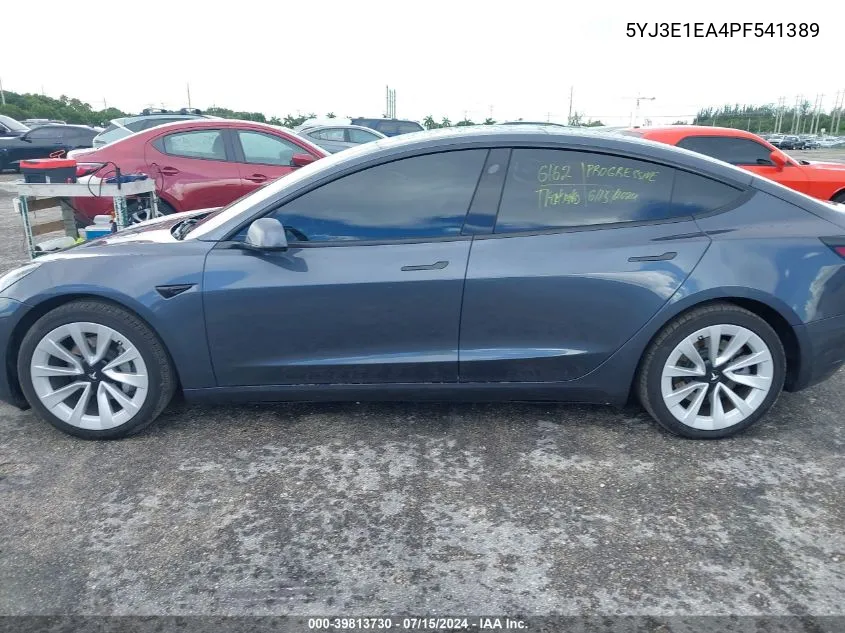 2023 Tesla Model 3 Rear-Wheel Drive VIN: 5YJ3E1EA4PF541389 Lot: 39813730