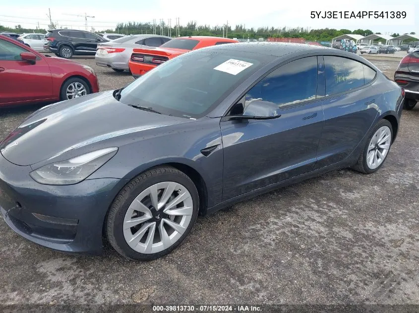 2023 Tesla Model 3 Rear-Wheel Drive VIN: 5YJ3E1EA4PF541389 Lot: 39813730