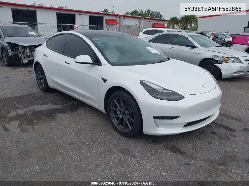 5YJ3E1EA5PF552868 2023 Tesla Model 3 Rear-Wheel Drive