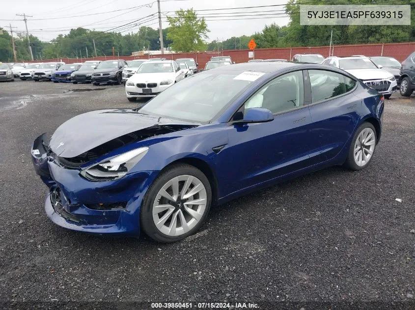 5YJ3E1EA5PF639315 2023 Tesla Model 3 Rear-Wheel Drive