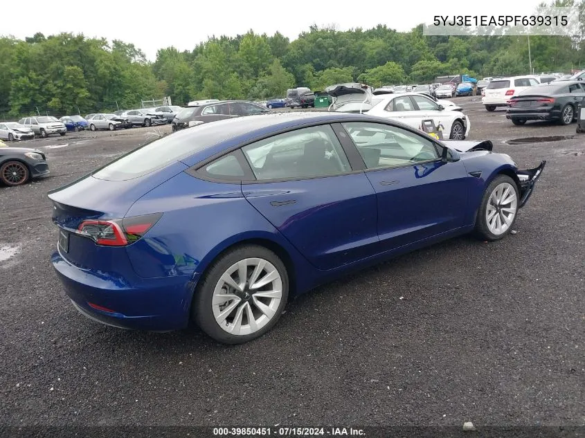 5YJ3E1EA5PF639315 2023 Tesla Model 3 Rear-Wheel Drive