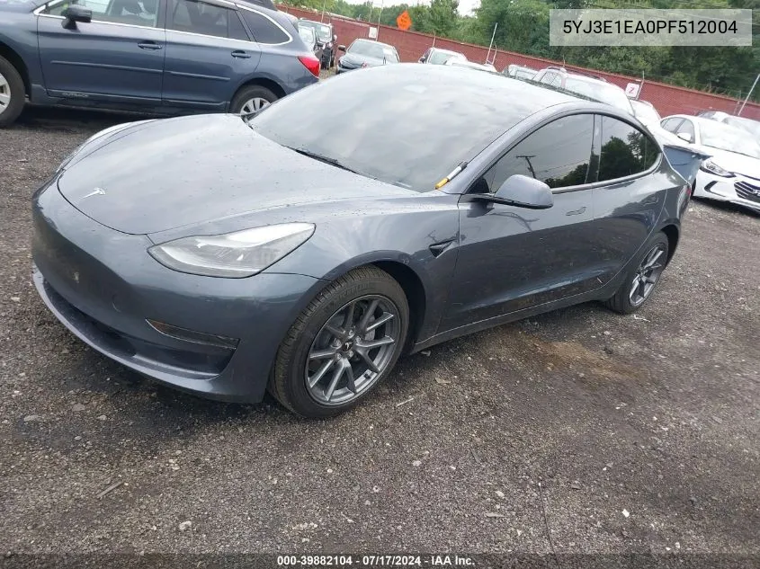 5YJ3E1EA0PF512004 2023 Tesla Model 3 Rear-Wheel Drive