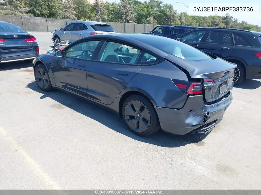 2023 Tesla Model 3 Rear-Wheel Drive VIN: 5YJ3E1EA8PF383736 Lot: 39915897