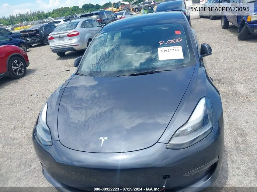 2023 Tesla Model 3 VIN: 5YJ3E1EA0PF673095 Lot: 39922223