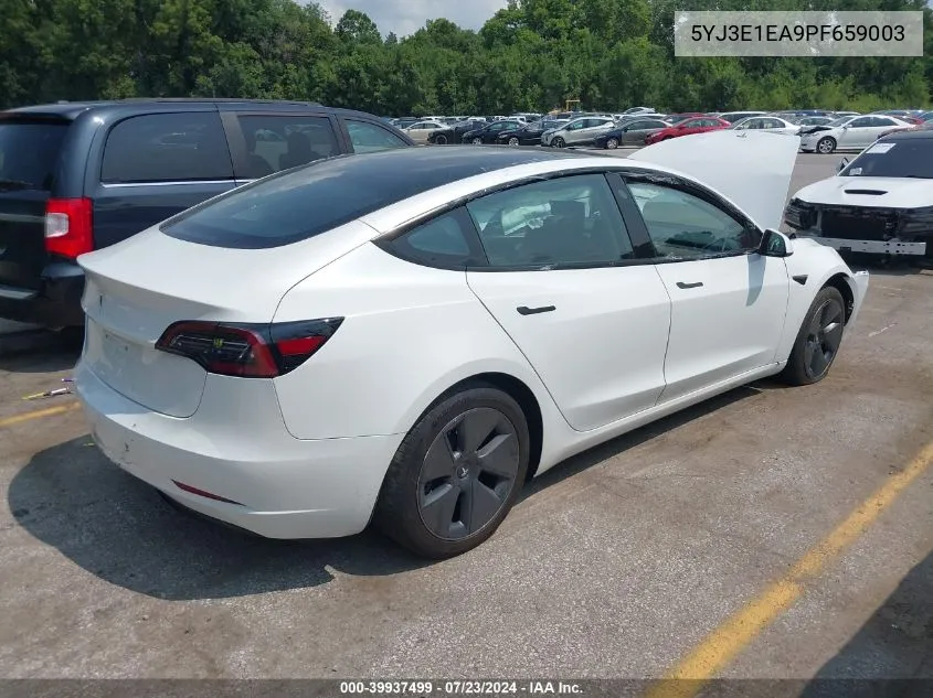 2023 Tesla Model 3 Rear-Wheel Drive VIN: 5YJ3E1EA9PF659003 Lot: 39937499