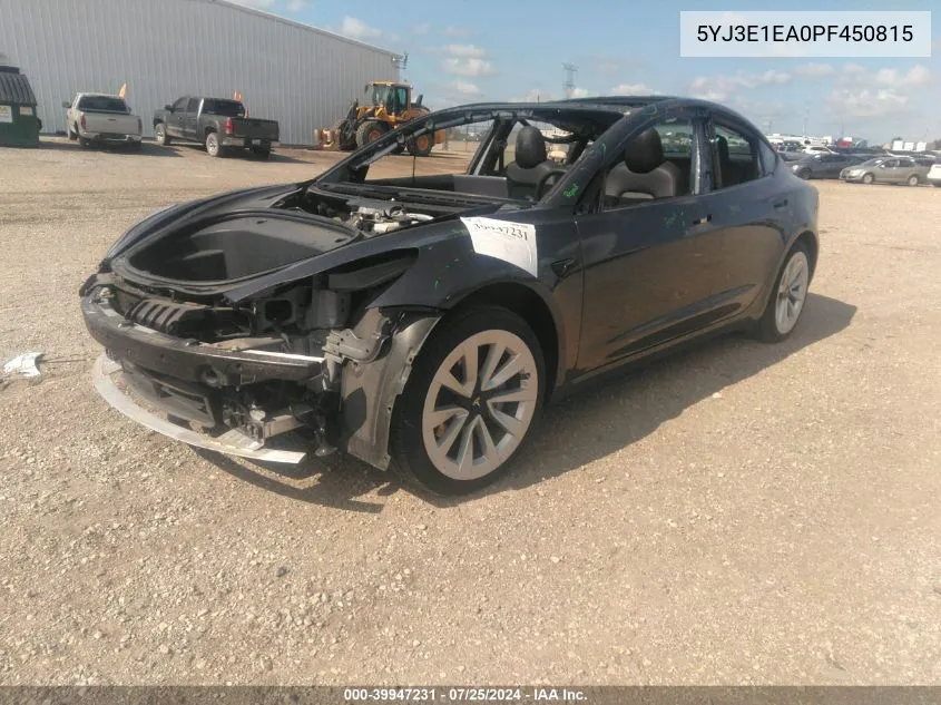 5YJ3E1EA0PF450815 2023 Tesla Model 3 Rear-Wheel Drive