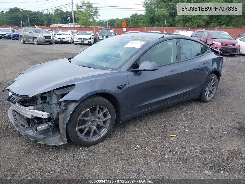 2023 Tesla Model 3 Long Range Dual Motor All-Wheel Drive VIN: 5YJ3E1EB9PF707835 Lot: 39947725