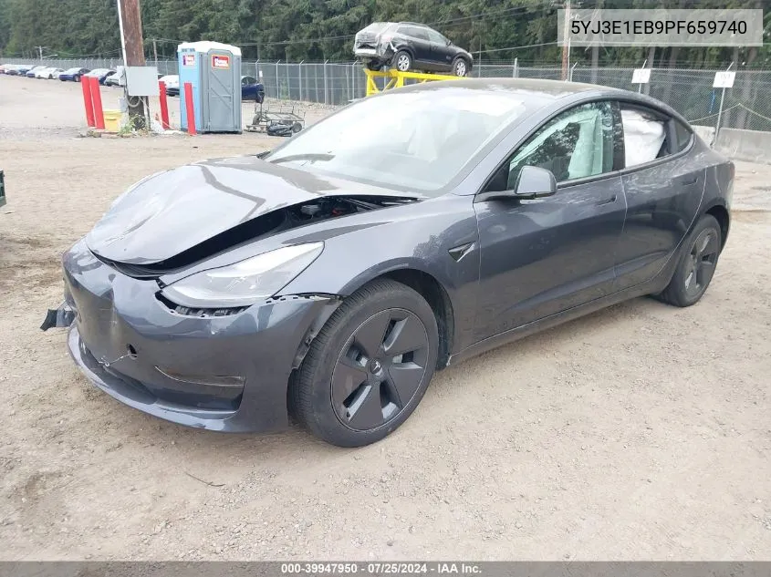 2023 Tesla Model 3 Long Range Dual Motor All-Wheel Drive VIN: 5YJ3E1EB9PF659740 Lot: 39947950