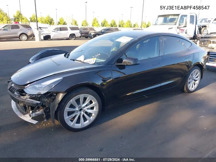 5YJ3E1EA8PF458547 2023 Tesla Model 3 Rear-Wheel Drive