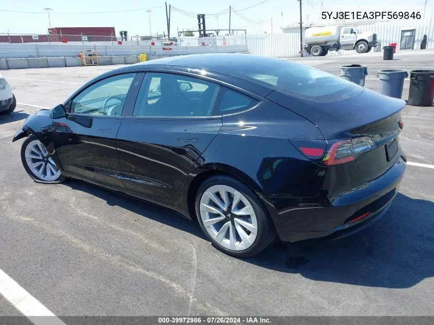 5YJ3E1EA3PF569846 2023 Tesla Model 3 Rear-Wheel Drive