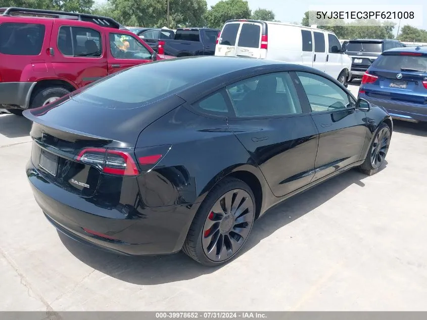 2023 Tesla Model 3 Performance Dual Motor All-Wheel Drive VIN: 5YJ3E1EC3PF621008 Lot: 39978652