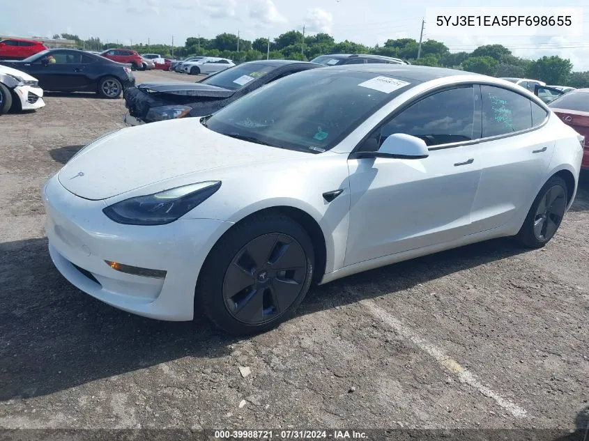 5YJ3E1EA5PF698655 2023 Tesla Model 3 Rear-Wheel Drive