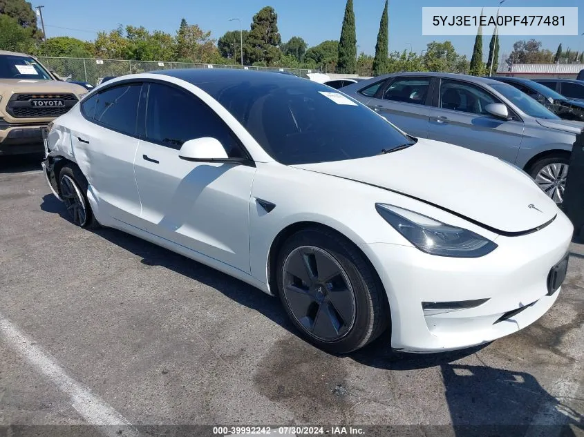 5YJ3E1EA0PF477481 2023 Tesla Model 3 Rear-Wheel Drive