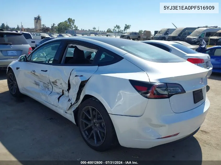 5YJ3E1EA0PF516909 2023 Tesla Model 3 Rear-Wheel Drive