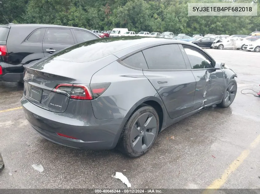 2023 Tesla Model 3 Long Range Dual Motor All-Wheel Drive VIN: 5YJ3E1EB4PF682018 Lot: 40045244