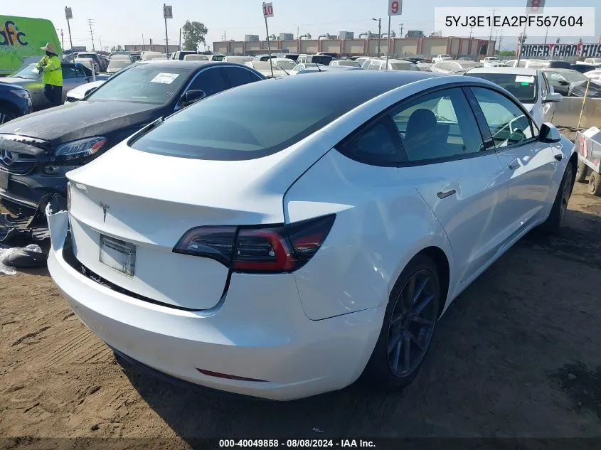 5YJ3E1EA2PF567604 2023 Tesla Model 3 Rear-Wheel Drive