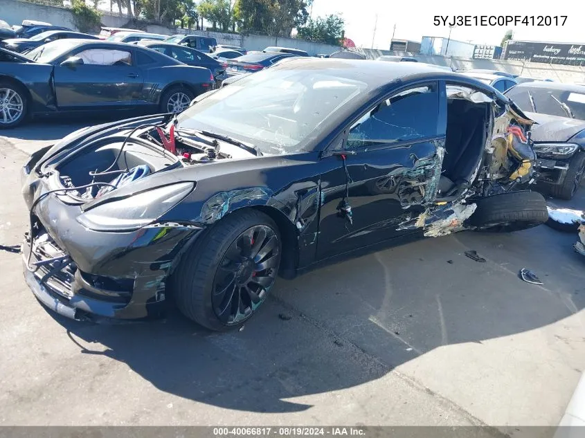 5YJ3E1EC0PF412017 2023 Tesla Model 3