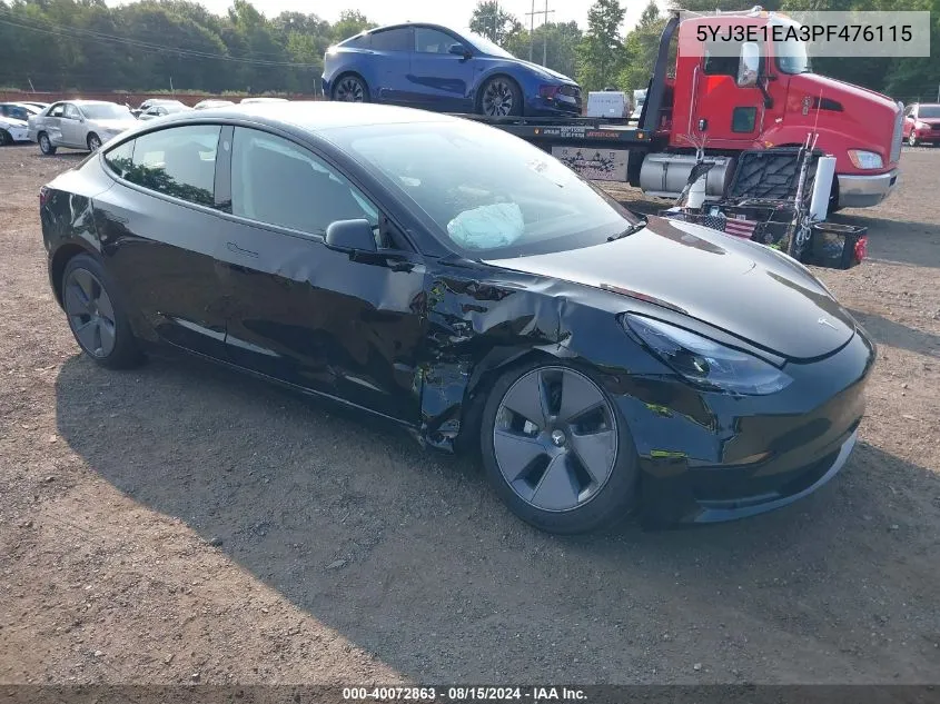 5YJ3E1EA3PF476115 2023 Tesla Model 3 Rear-Wheel Drive