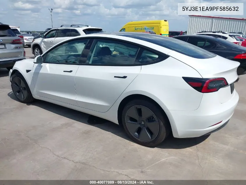 5YJ3E1EA9PF585632 2023 Tesla Model 3 Rear-Wheel Drive