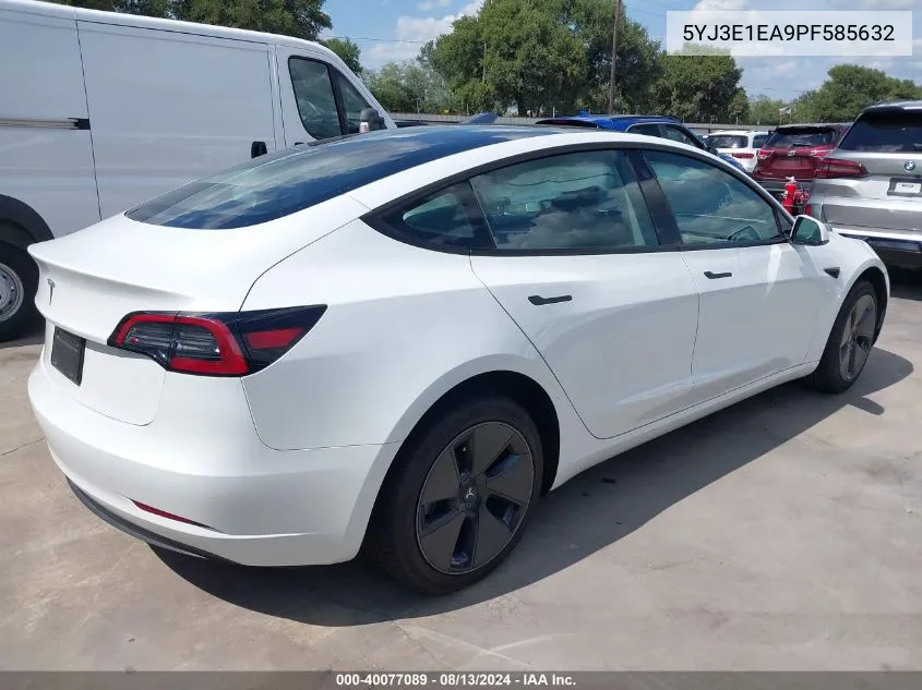 2023 Tesla Model 3 Rear-Wheel Drive VIN: 5YJ3E1EA9PF585632 Lot: 40520993