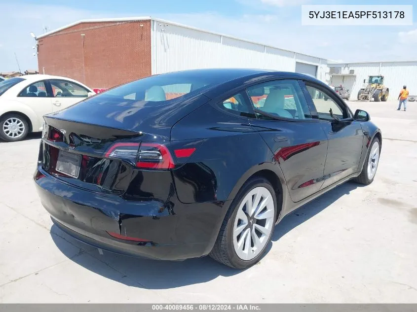 5YJ3E1EA5PF513178 2023 Tesla Model 3 Rear-Wheel Drive