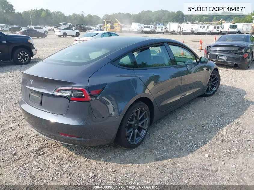 5YJ3E1EA3PF464871 2023 Tesla Model 3 Rear-Wheel Drive